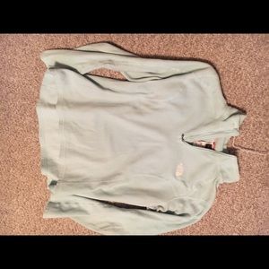 WOMENS SKY BLUE NORTH FACE QUATER ZIP